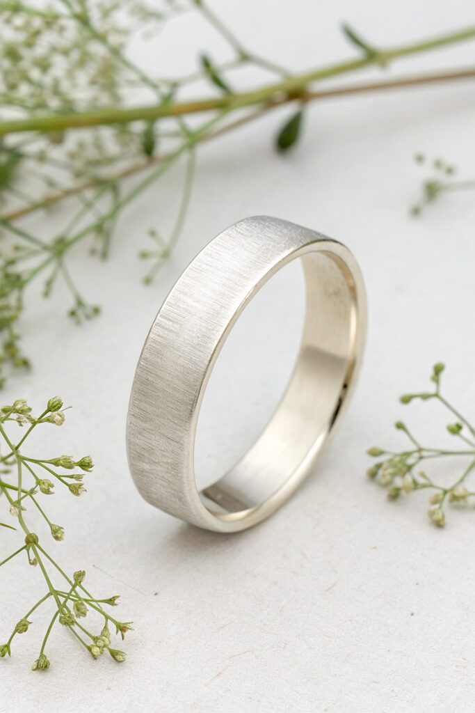Flat Band Ring with Satin Finish