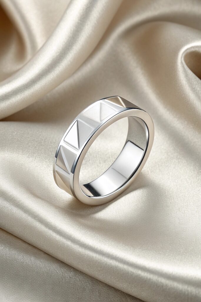 Geometric Band Ring with Square Profile