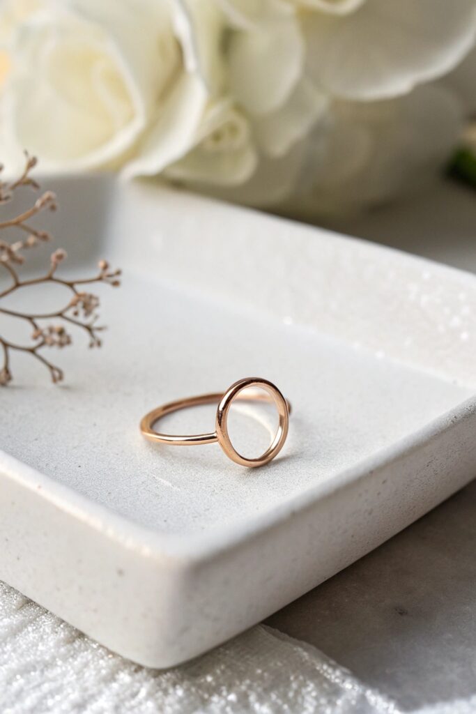 Open Circle Ring in Rose Gold