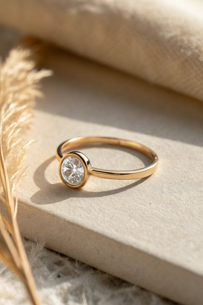 Bezel-Set Solitaire Ring