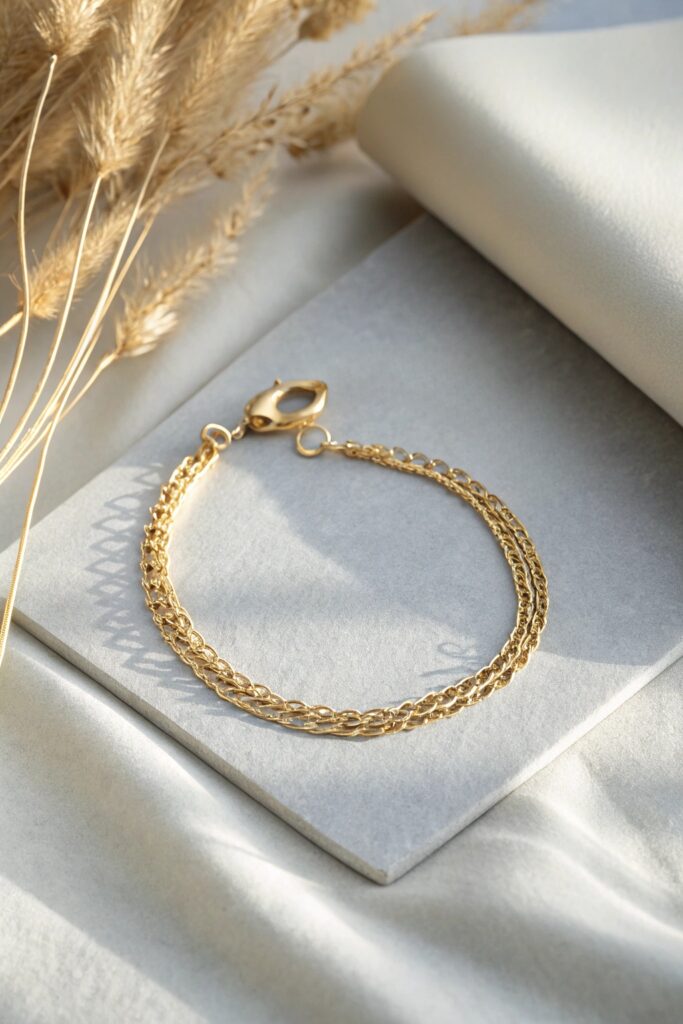 Double Chain Gold Bracelet