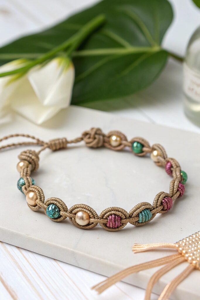 Knot-Spaced Bead Bracelet