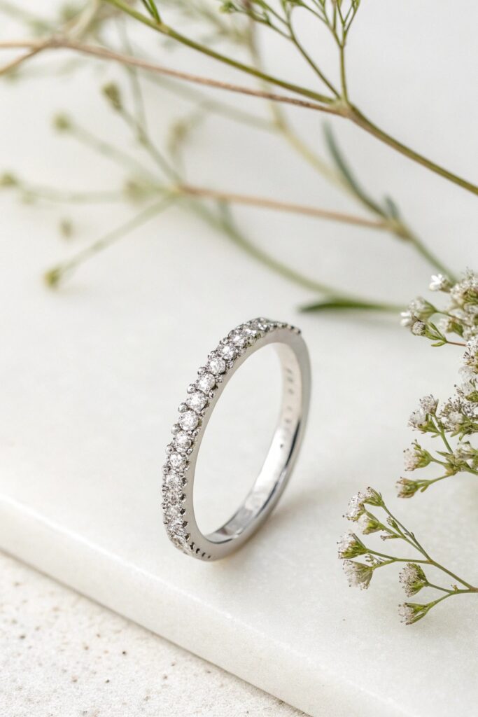Minimal Eternity Band with Tiny Inset Stones