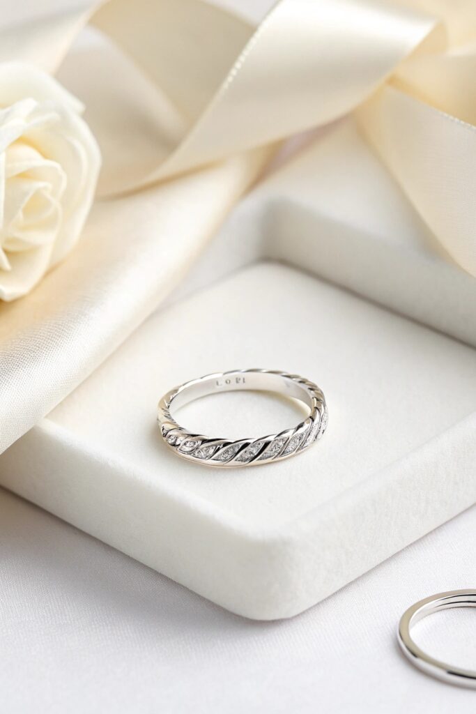 Minimal Twist Band Wedding Ring