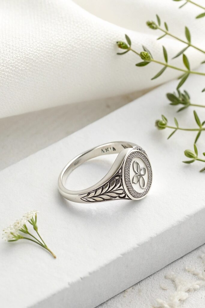 Petite Signet Ring with Engraving