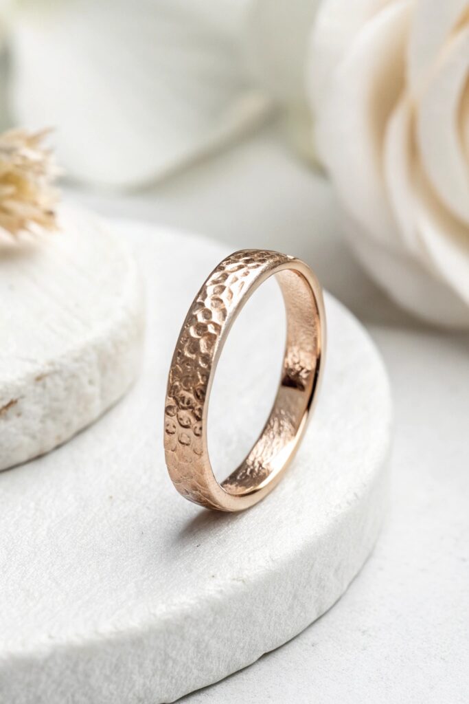 Hammered Texture Band Ring