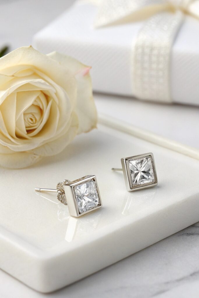 Square Stud Earrings