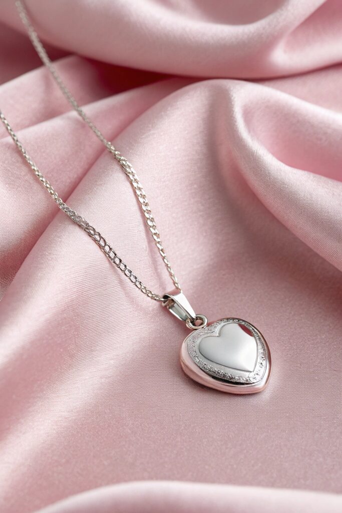 Tiny Locket Necklace with Polished Finish