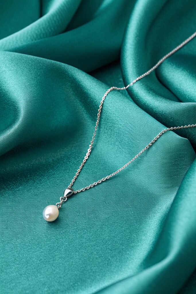 Tiny Pearl Drop Necklace with Fine Chain