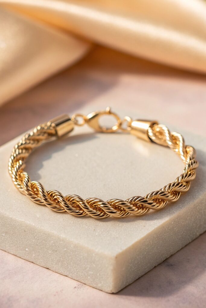 Twisted Rope Gold Bracelet